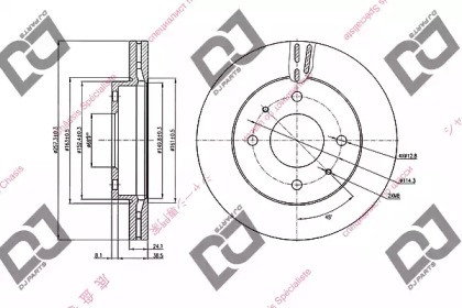 Тормозной диск DJ PARTS BD2053